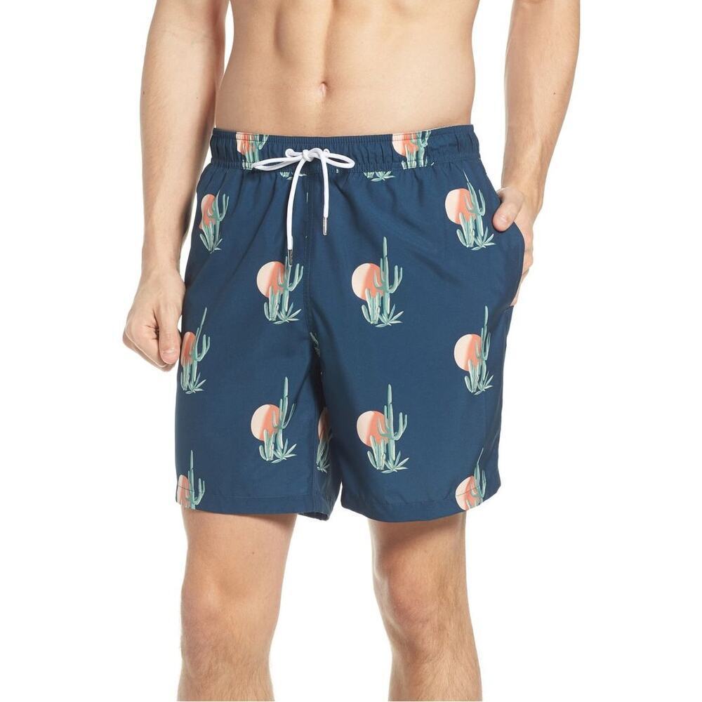 Banzai 7-Inch Swim Trunks Bonobos sz 42 XL cactus swim trunks lined preppy